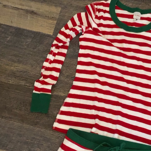 Hanna Andersson adult unisex striped long John pajama set  Top L bottoms M - Picture 4 of 8